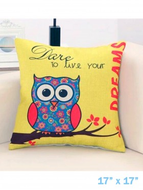 Owl Print Cushion Cover & Filler Owl Print Cushion Cover & Filler